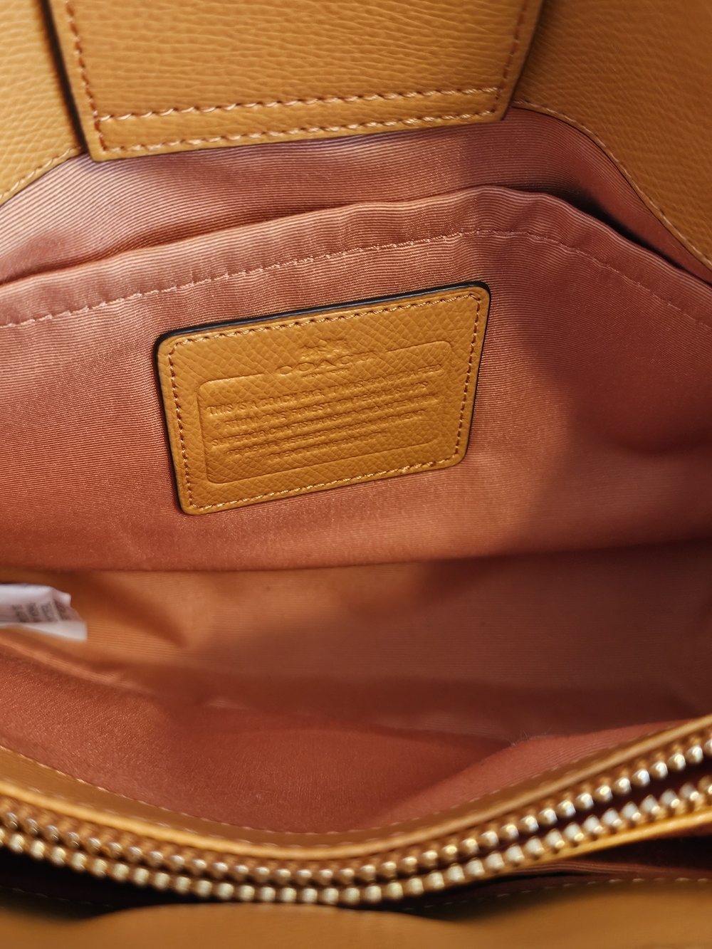 Coach Pebbled Leather Satchel Tote in Tangerine. Crossbody Strap. - Picture 10 of 16